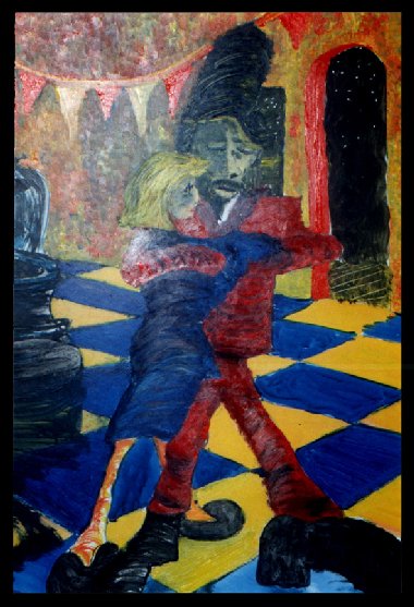 El abrazo - 2000 - Acr&iacute;lico s/cart&oacute;n 0.50x0.70