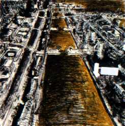 A-Silo (en puerto madero)- 1999 - Tinta y acr�lico sobre papel- 30cmx30cm
