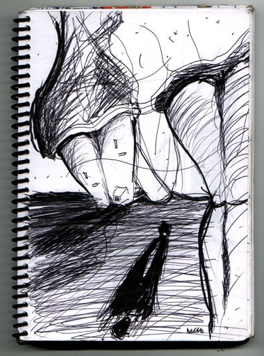 So&ntilde;ando a Dieste - 1999 - Birome s/papel 0.12x0.18