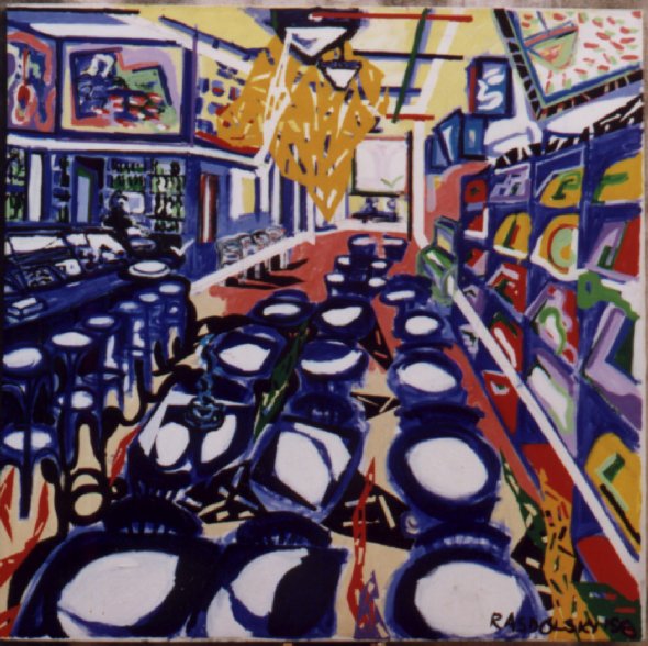 Caf&eacute; Tobago - 1998 - Acr�lico s/tela 1.50x1.50